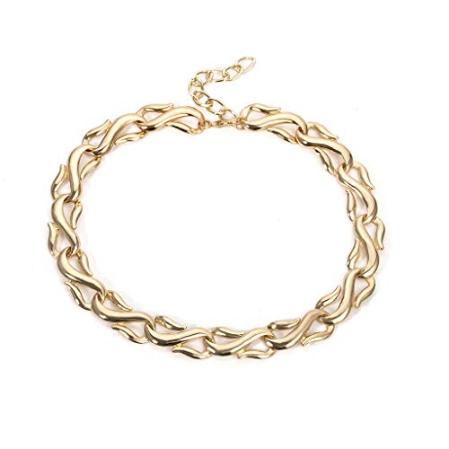 Yowablo Neue 2019Fashion Alloy Damen Halsketten Ketten Anhänger Halsreif Schmuck Schmuck Großhandel (Gold) von Yowablo