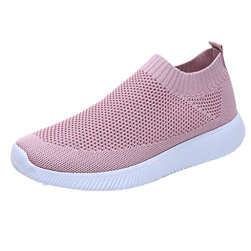 Yowablo Schuhe atmungsaktive Feste draußen Frauen Schuhe Damen (Pink, 40) von Yowablo