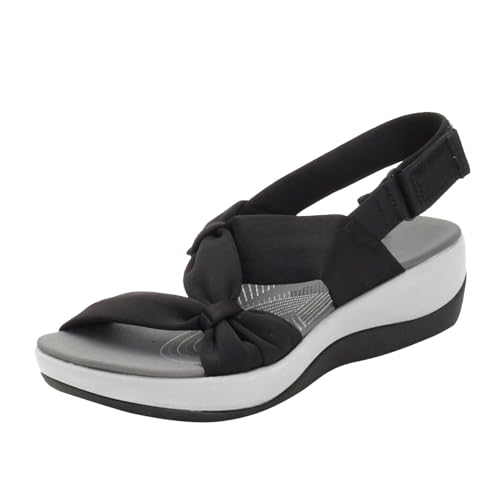 Yowablo schöne sandalen für frauen ortho slipper damensandalen sommer bequem orthopädische hausschuhe damen (Schwarz #1,43) von Yowablo