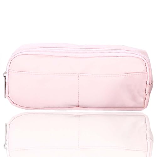Yowget Federmäppchen mit Reißverschluss, Schreibtischzubehör und Arbeitsplatz-Organizer, Federmäppchen, Schulbedarf für Teenager, Mädchen (Rosa) von Yowget