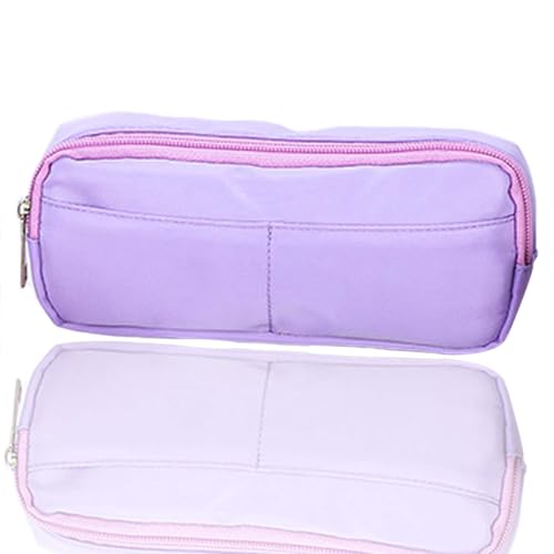 Yowget Federmäppchen mit Reißverschluss, Schreibtischzubehör und Arbeitsplatz-Organizer, Federmäppchen, Schulbedarf für Teenager, Mädchen (lila) von Yowget