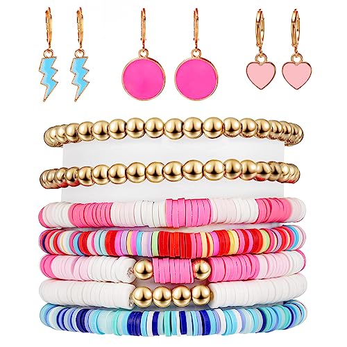 Yowivon Preppy Freundschaft Armbänder Bunte Armbänder Pack Stretch Stapelbar Gold Perlen Niedlicher Y2K-Schmuck Trendy Sachen Sommer Strand Surfer Armbänder Frauen Yowivon Preppy Freundschaft Armbänder Bunte Armbänder Pack Stretch Stapelbar Gold Perlen Niedlicher Y2K-Schmuck Trendy Sachen Sommer Strand Surfer Armbänder Frauen von Yowivon