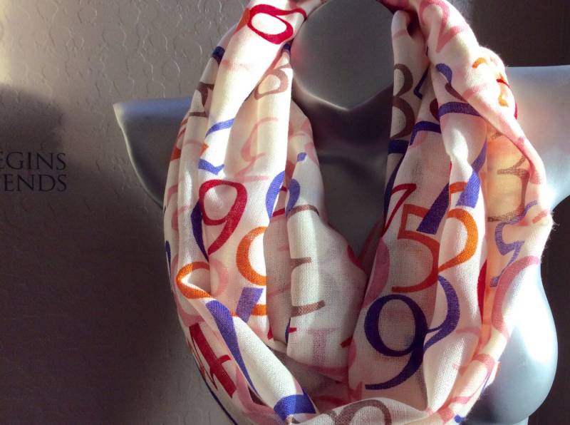 Schlauchschal 100% Wolle, Handgemachter Wollschal, Niedlicher Print von YoyoVintageLife