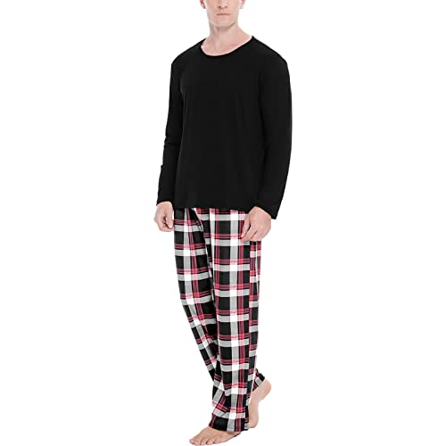 YpingLonk Herren Pyjama Schlafanzug lang mit Bündchen Herren Pyjama Set|2er Pack Regular Fit Bedruckt Baumwolle von YpingLonk