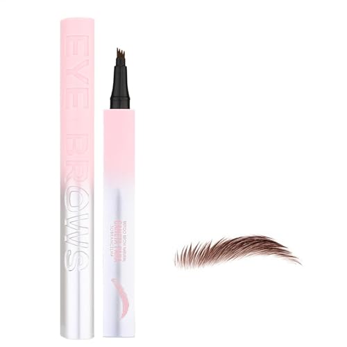 Augenbrauenstift Wasserfest, Magischer micro-blading Augenbrauenstift Eyebrow Pencil Mit 4 Gabelspitze Applikator, Wischfest Eyebrow Pencil Kann Leicht Natürliche Augenbrauenfarbe,3 Farben von Yplkm