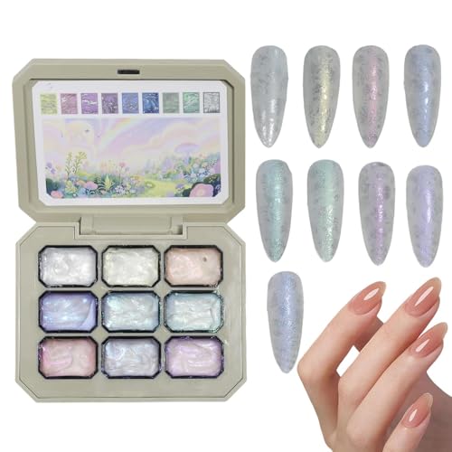 Yplkm Patting Gel - Verlauf Gel für Farbverlauf - 9 Farben Maniküre Set Mit Palette Für Kreative Nagelgestaltung Frauen Mädchen Anfänger Salon Urlaub von Yplkm