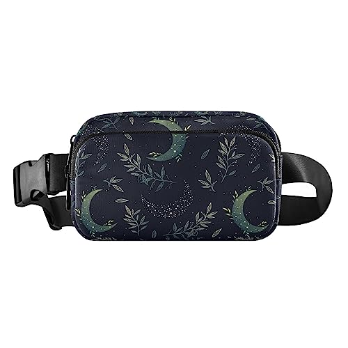 Bauchtasche für Männer und Frauen, Gürteltasche, wasserdichte Hüfttaschen mit verstellbaren Riemen, Geschenke für Reisen, Sport, Workout, Mond, modisch von Yrebyou