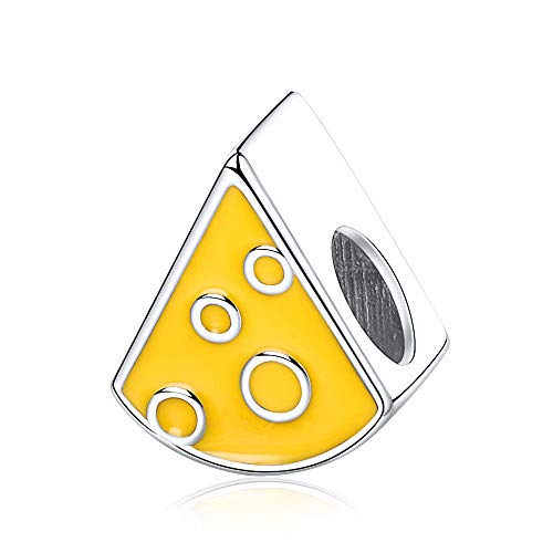 Charm Anhänger,925 Sterling Silber Gelb Emaille Käse Perlen Charme Für Frauen Passen Armband Schmuck Geschenk von YsKYCs