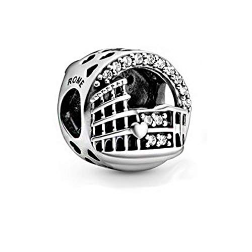 Charm Anhänger,925 Sterling Silber Rome Colosseum Openwork Charms Perlen Passen Original Armbänder Frauen Diy Schmuck von YsKYCs