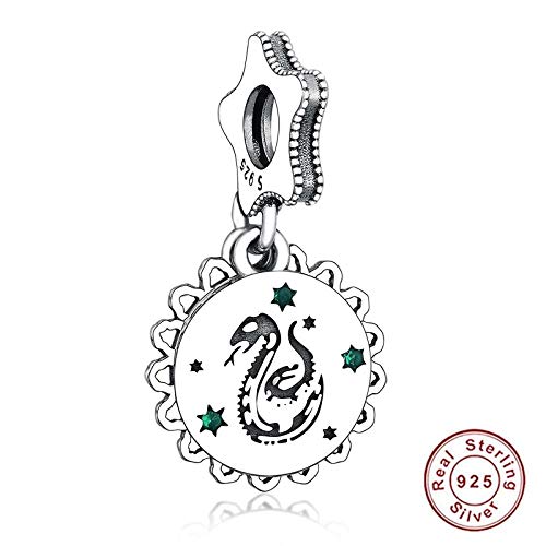 Charm Anhänger,925 Sterling Silber Slytherin Dangle Charm Silber Perlen Passend Für Original Charm Armband Moment Schmuck Für Frauen von YsKYCs