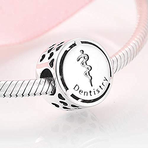 Charm Anhänger,Erfolgreiche Karriere Zeichen Zahnmedizin 925 Sterling Silber Perlen Charm Fit Original Armband Armreifen Diy Schmuck von YsKYCs