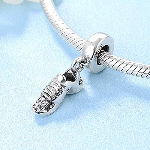 Charm Anhänger,Funkelnde Turnschuhe Für Halskette 925 Sterling Silber Perlen Anhänger Passform Original Charm Frauen Armband Armreif Diy Schmuckherstellung von YsKYCs