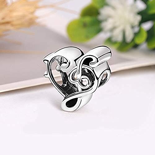 Charm Anhänger,Herz Musik Symbol Charme 925 Sterling Silber Feine Anhänger Armband Schmuck Machen Mädchen Teenager Diy Best Gift Fit Original Charm Charm Anhänger,Herz Musik Symbol Charme 925 Sterling Silber Feine Anhänger Armband Schmuck Machen Mädchen Teenager Diy Best Gift Fit Original Charm von YsKYCs