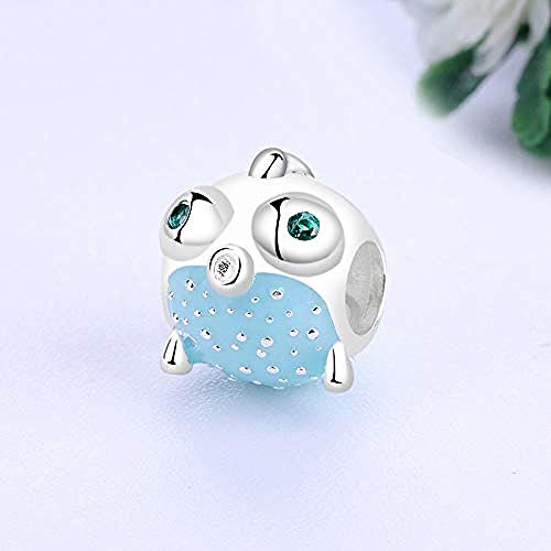 Charm Anhänger,Kugelfisch Ozean Leben 925 Sterling Silber Perlen Anhänger Passform Original Charm Frauen Armband Armreif Diy Schmuckherstellung von YsKYCs