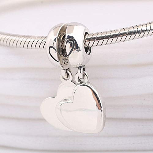 Charm Anhänger,S925 Emaille Zweiteilige Mutter & Sohn Liebe Herz Anhänger Charm Fit Lady Armband Armreif Diy Schmuck Feine Anhänger Armband Schmuck Making Girls Teens Diy von YsKYCs