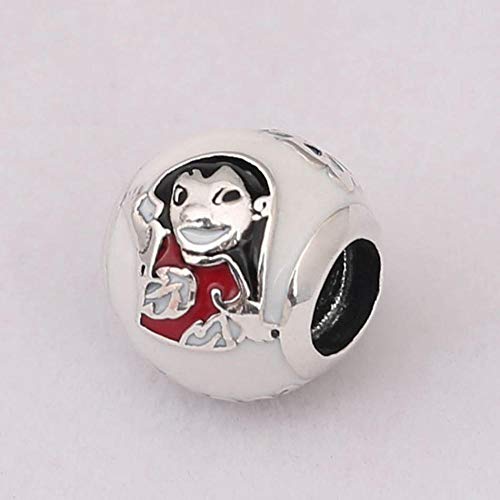 Charm Anhänger,S925 Perlen Charm Emaille Lilo & Stitch Charm Für Mädchen Geschenk Fit Lady Armbänder Armreifen Diy Schmuck Feine Anhänger Armband Schmuck Making Girls Teens Diy von YsKYCs