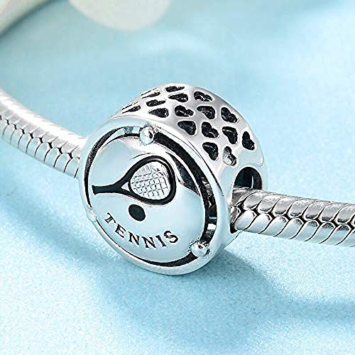 Charm Anhänger,Tennis Muster Halskette 925 Sterling Silber Perlen Anhänger Passform Original Charm Frauen Armband Armreif Diy Schmuckherstellung Charm Anhänger,Tennis Muster Halskette 925 Sterling Silber Perlen Anhänger Passform Original Charm Frauen Armband Armreif Diy Schmuckherstellung von YsKYCs