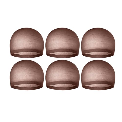 YsXoWiui 6 Stück Frauen Unsichtbarer Mesh Cap Stretch Polyester Haar Netz Stirnband Anwendungskappe für Partys Gesichtspflege Haarpflege Geschenk, Kaffee von YsXoWiui