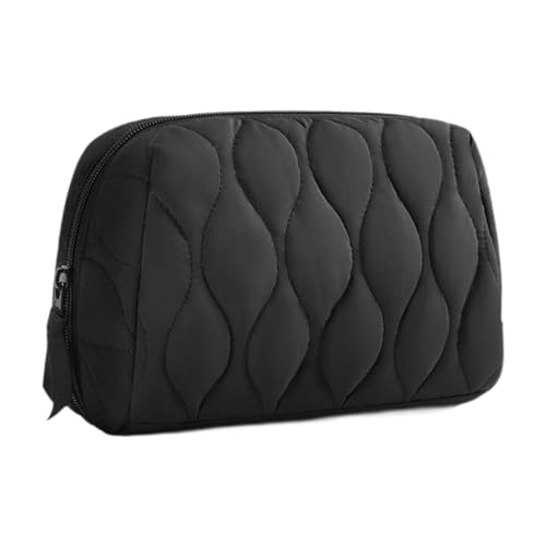 YsXoWiui Reise Kosmetiktasche Schminktasche Kosmetiktasche Kulturbeutel mit Praktischen Innentaschen Und Einem Wasserabweisenden Futter für Damen Und Mädchen, Schwarz von YsXoWiui