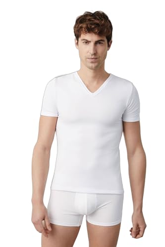 YSABEL MORA - 70100 Herren-T-Shirt mit kurzen Ärmeln, weiß, Small von Ysabel Mora