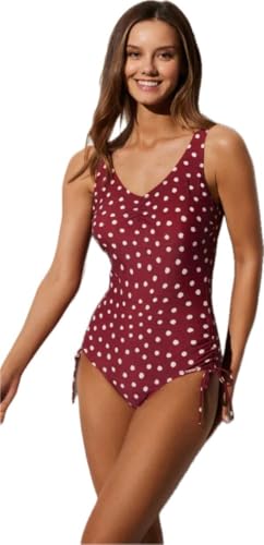 YSABEL MORA Damen-Badeanzug mit Figurformender C-Cup, Art. 82663, Burgunderrot, 85C von Ysabel Mora