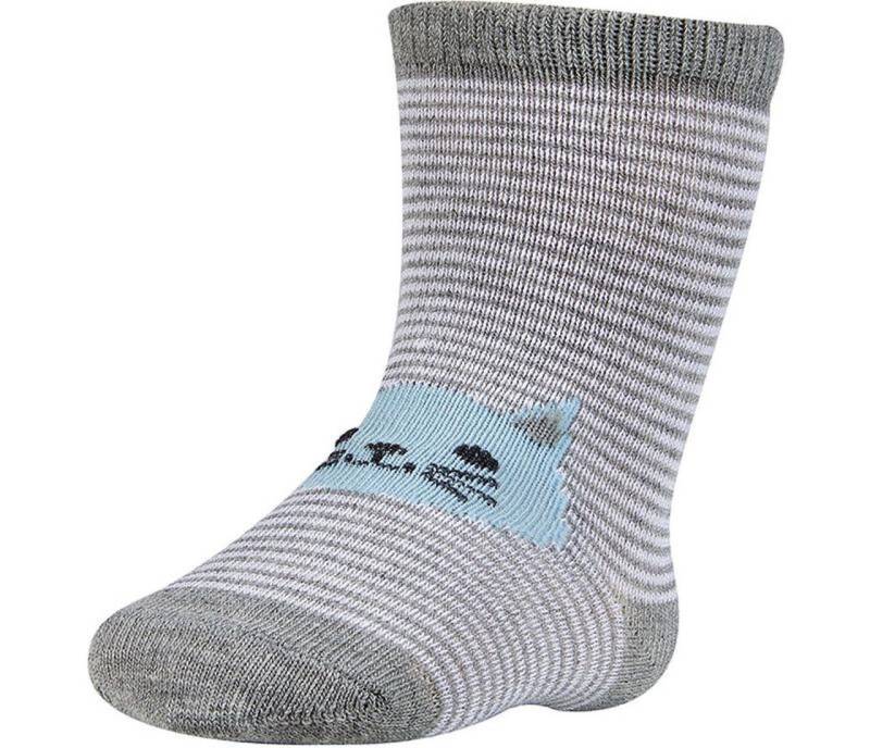 YSABEL MORA Socken Ysabel Mora 2er Pack baby Strümpfe Socken Streifen Kater Katze grau (2-Paar) von Ysabel Mora