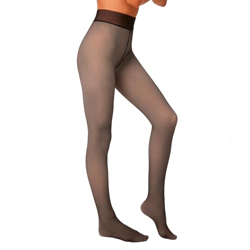 YSABEL MORA Thermostrumpfhose für Damen mit durchscheinendem Effekt. Hohe Taille, innerer Teil weiches Fleece in Hautfarbe. Als Strumpfhose oder als Leggings zu tragen, passt sie sich perfekt dem von Ysabel Mora