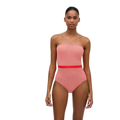 Ysabel Mora - Badeanzug Bandeau Formt und Definiert die Silhouette mit Figurbetontem Sitz, Cup B, Ohne Bügel, Mit Polsterung, Volle Abdeckung, Piqué-Struktur, Ethno-Muster von Ysabel Mora