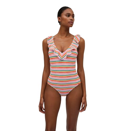 Ysabel Mora - Badeanzug Volants Streifenmuster Micropiqué Komfort Stil Maximale Unterstützung Ohne Bügel Herausnehmbares Polster Textur Micropiqué 90% Polyamid 10% Elasthan von Ysabel Mora