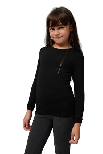 Ysabel Mora Kids Black Thermal T-Shirt In Size 12 Years Black von Ysabel Mora
