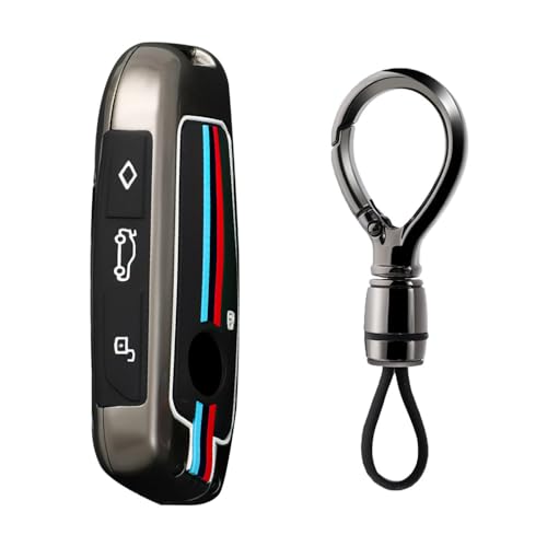 Ysbxitu Schlüsseletui Herren Schlüsseltasche kompatibel mit BMW 2024 ix X1 I7 ix1 x7 U11 e90 2er Iq f10 f20 m2 e65 b4 5er g3 Sportline -Schlüsselmäppchen zubehör A Schwarz von Ysbxitu
