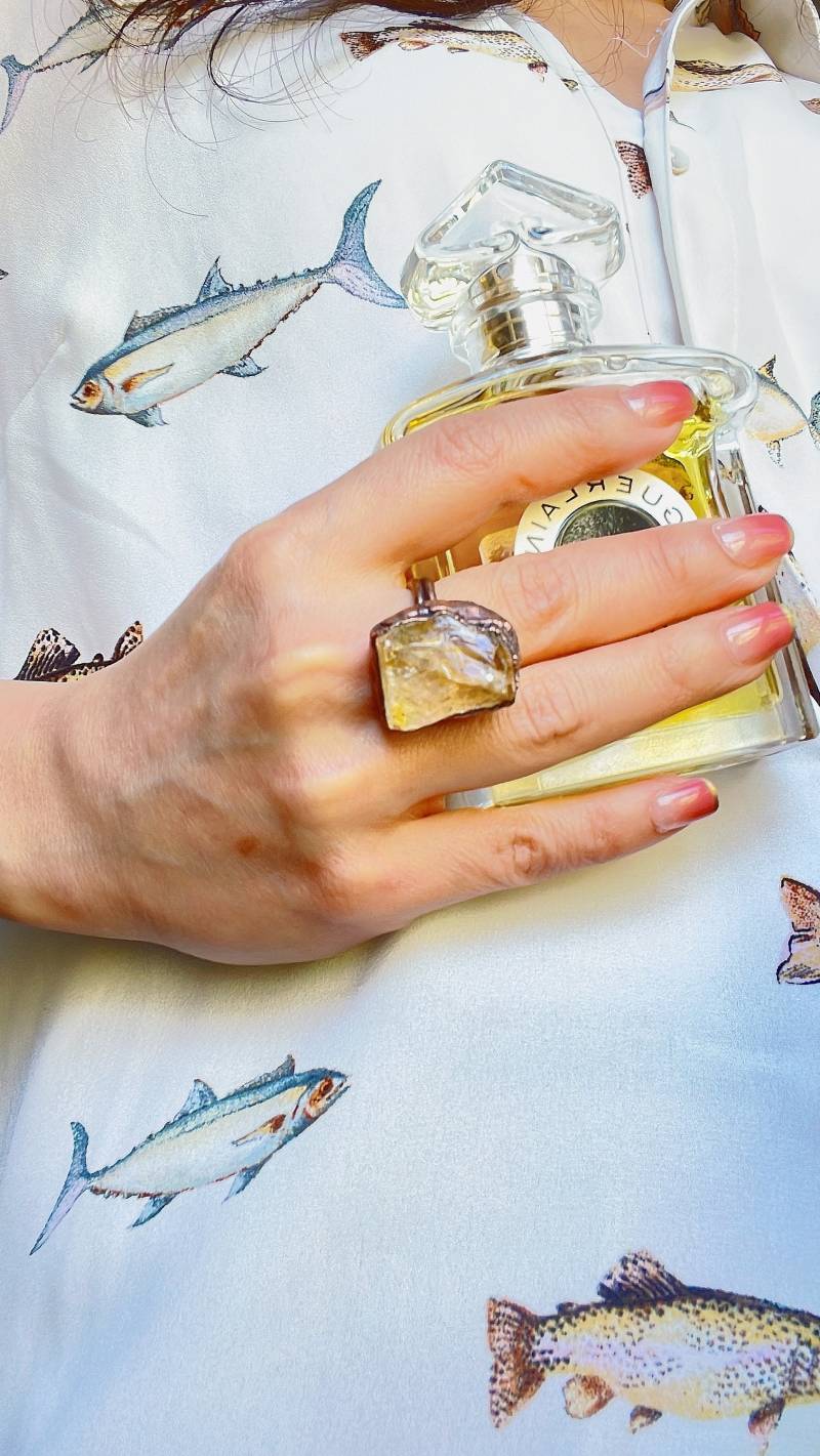 Roher Citrin Ring, Ring von YseraJewelry