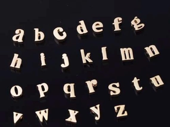 Gold/Silber Buchstabenperle Hinzufügen von YsmDesigns