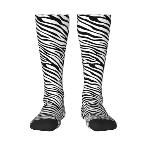 YsoLda Strümpfe Kompressionsstrümpfe Unisex Kniestrümpfe Sportsocken 55CM für Reisen,Einfaches Zebra von YSOLDA