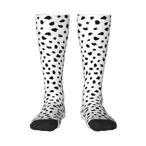 YsoLda Strümpfe Kompressionsstrümpfe Unisex Kniestrümpfe Sportsocken 55CM für Reisen,Malerischer Dalmatiner-Tierdruck von YSOLDA