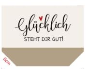 Kosmetiktasche für Damen, Schminktasche mit Glücklich Steht Dir Gut - Kosmetiktasche Klein Frauen Jute Make Up Tasche Geschenk für Frau Kollegin Freundin zum Geburtstag, Weihnachten, Dankeschön von Ysound