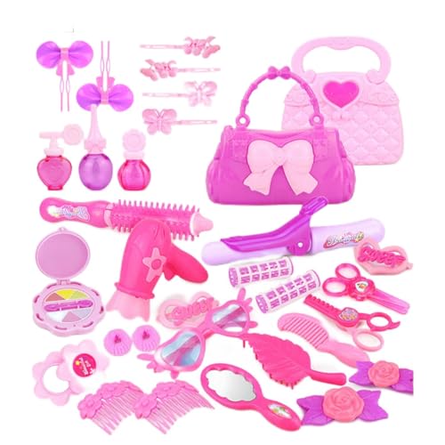 Spielzeug-Make-up-Set für Kinder | Kinder Spielen Make-up | Pretend Kosmetikset | 25/32-teiliges Schönheitssalon-Set für Mädchen mit tragbarer Tasche von Ysvnlmjy