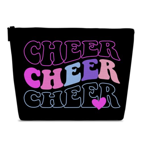 Ythuil Cheer Make-up-Tasche, Cheerleader-Geschenke, Kosmetiktasche für Cheerleader, Cheer-Geschenke für Team-Cheer, Partygeschenke, Reisetasche, Make-up-Tasche für Teenager, Mädchen, Frauen, von Ythuil