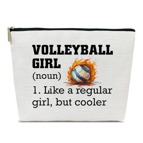 Ythuil Volleyball-Geschenke, Make-up-Tasche, Volleyball-Geschenke für Frauen, Volleyballspieler, Teams, Volleyball-Zubehör, Volleyball-Mädchen, Make-up-Kosmetiktaschen für Geldbörse, Mehrfarbig von Ythuil