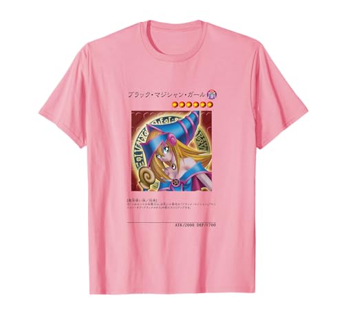 YU-GI-OH! Dunkles Magier-Mädchen-Logo T-Shirt, Kinder, Rosa, Kurzarm, Unisex, S, Standardlänge von YU-GI-OH!