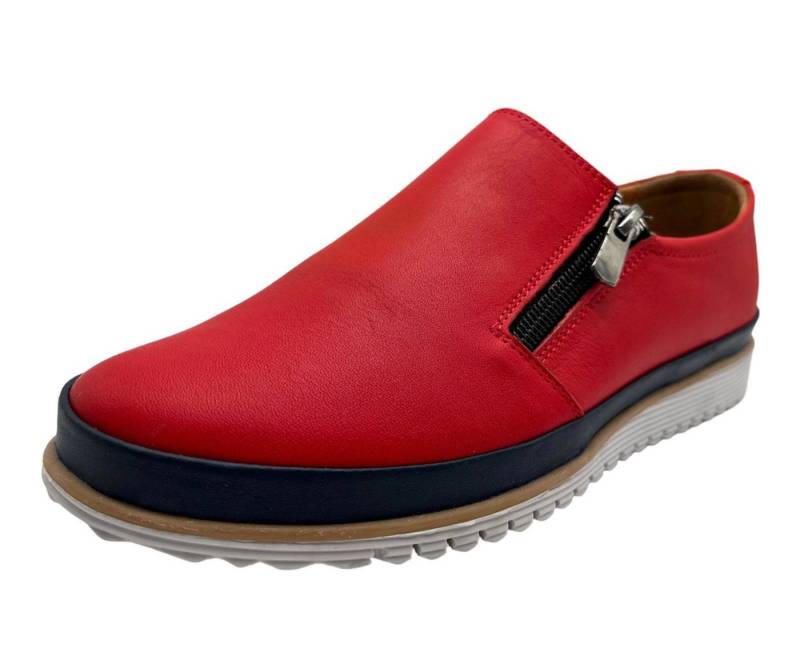 Yu&Luk Damen Schuhe Slipper Halbschuh, Schlupfschuh, Freizeitschuh mit Stretch und Reißverschluss von Yu&Luk