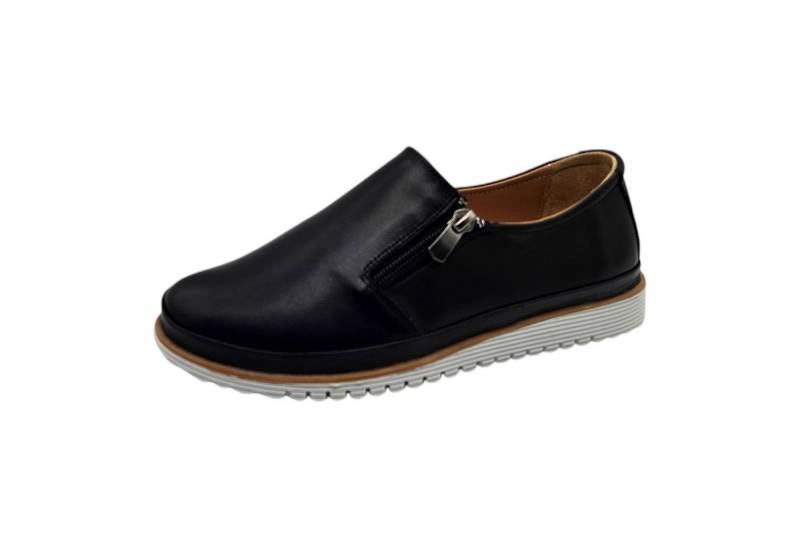 Yu&Luk Damen Schuhe Slipper Halbschuh, Schlupfschuh, Freizeitschuh mit Stretch und Reißverschluss von Yu&Luk