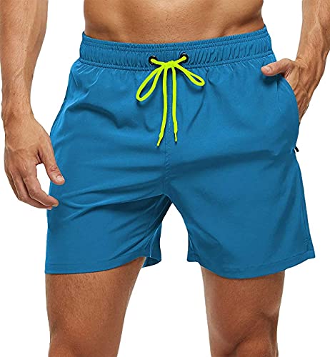 YuKaiChen Herren Badehose Quick Dry Beach Shorts Casual Running Gym Shorts mit Reißverschlusstaschen und Mesh-Futter Gr. 56, türkis YuKaiChen Herren Badehose Quick Dry Beach Shorts Casual Running Gym Shorts mit Reißverschlusstaschen und Mesh-Futter Gr. 56, türkis von YuKaiChen