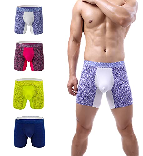 YuKaiChen Herren-Boxershorts, kein Hochrutschen, 4er-Pack (N1118), Small von YuKaiChen