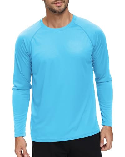 YuKaiChen Rashguard Herren Schwimmen Langarmshirt Schwimm Tshirt Schnelltrocknend Atmungsaktiv Surfen Angeln Wandern Top von YuKaiChen