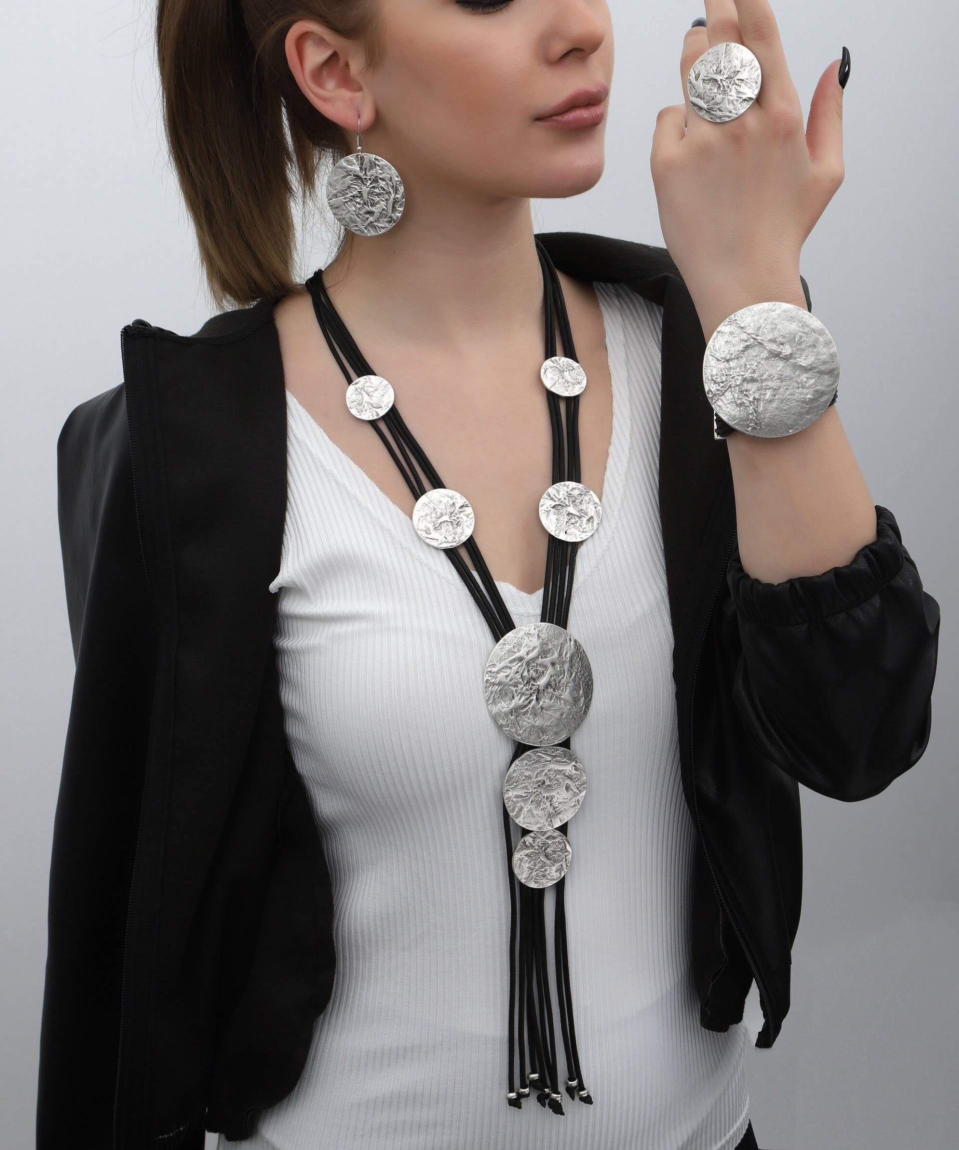 Boho Halskette Armband Ohrringe Ring Schmuckset Für Frauen, Halskette, Ohrringe, Artisian Muttertagsgeschenk, Geschenke Sie von YuShiCollection