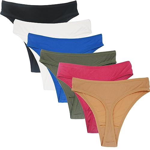 Yuamose Hohe Taille Postpartum Unterwäsche & C-Abschnitt Erholung Umstands-Höschen Baumwolle Tangas für Frauen 6er-Pack, Mehrfarbig, dunkel 1, 6 Stück, 3XL von Yuamose