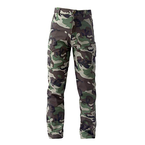 YuanDian Herren Herbst Winter Outdoor Taktische Camouflage Hosen Fleece Gefüttert Softshell Wasserdicht Militär Combat Army Wanderhosen Jagd Trekking Skihose Tarnhose Dschungel Camo 3XL von YuanDiann