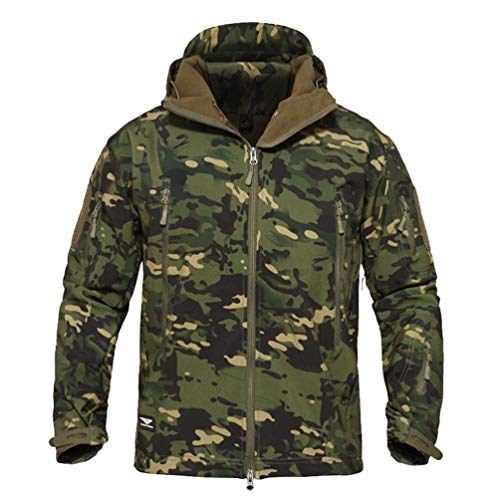 YuanDian Herren Tactical Camouflage Softshelljacke Herbst Winter Outdoor Armee Military Fleecejacke Wasserdicht Winddicht Warm Mit Kapuze Trekking Wander Skijacke Jagd Mantel Grün CP XL YuanDian Herren Tactical Camouflage Softshelljacke Herbst Winter Outdoor Armee Military Fleecejacke Wasserdicht Winddicht Warm Mit Kapuze Trekking Wander Skijacke Jagd Mantel Grün CP XL von YuanDiann