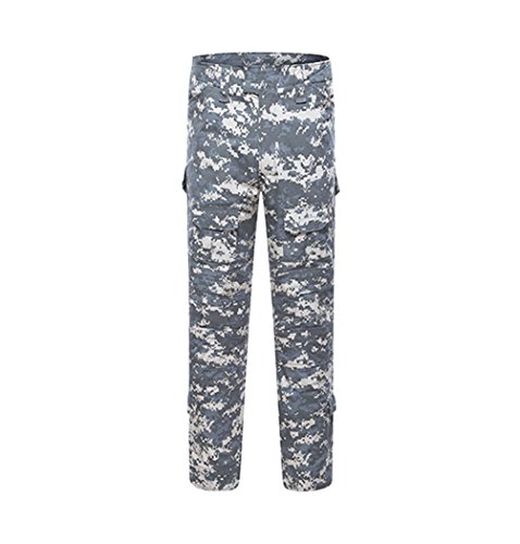 YuanDian Herren Taktisch Camouflage Hose Militär Outdoor Multi-Taschen Atmungsaktiv Wasserdicht Armee Kampf Camo Trekking Jagd Wandern Camping Cargo Arbeit Hose ACU 28 von YuanDiann